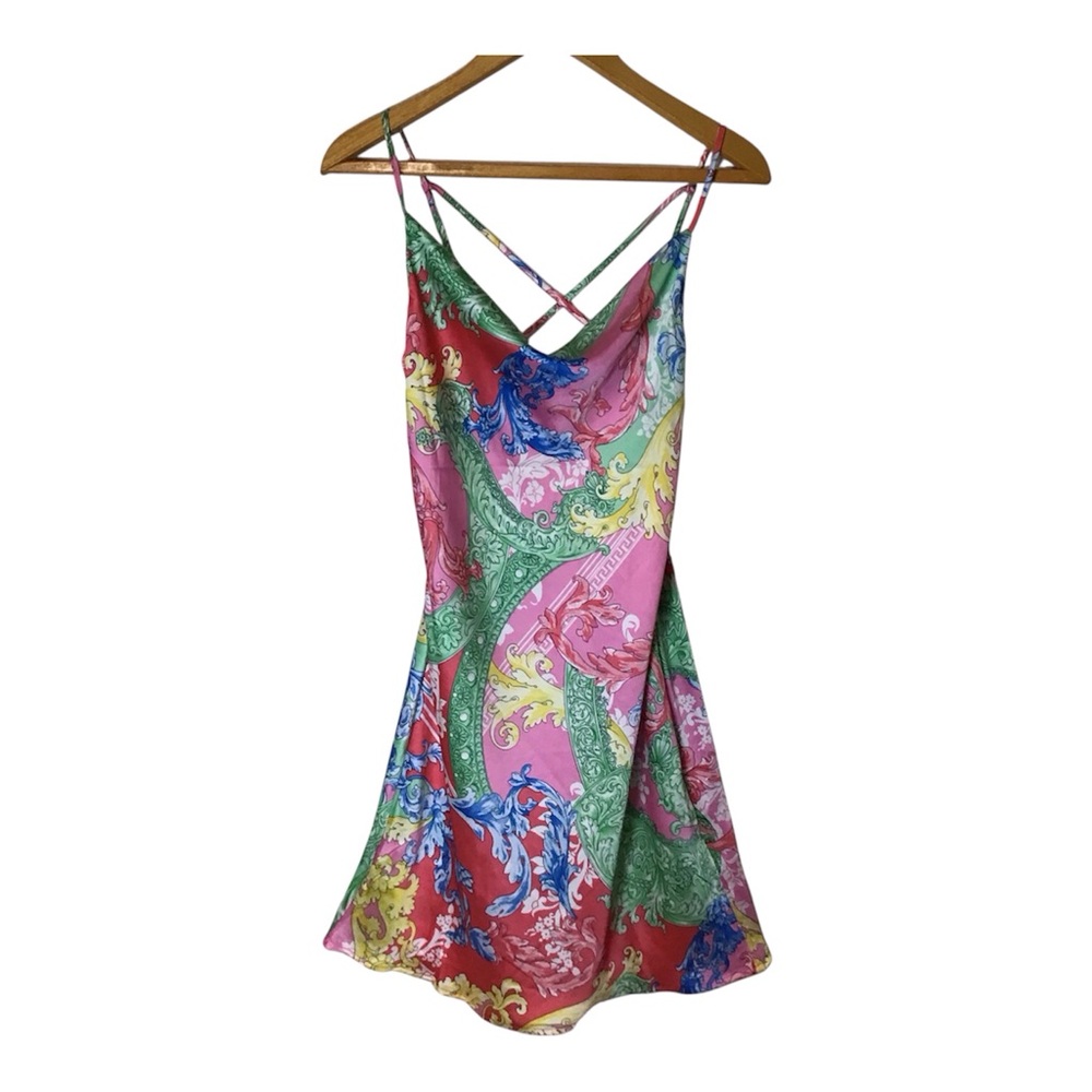NWT Timing Size M Whimsigoth Baroque Floral 90s Slip Dress Lingerie Outerwear - Picture 10 of 10